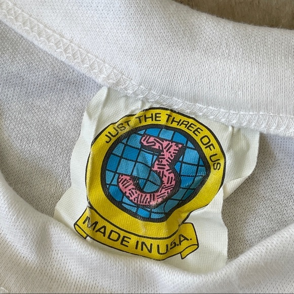 Vintage neon animal print zebra glitter tee M 80s - Picture 3 of 8